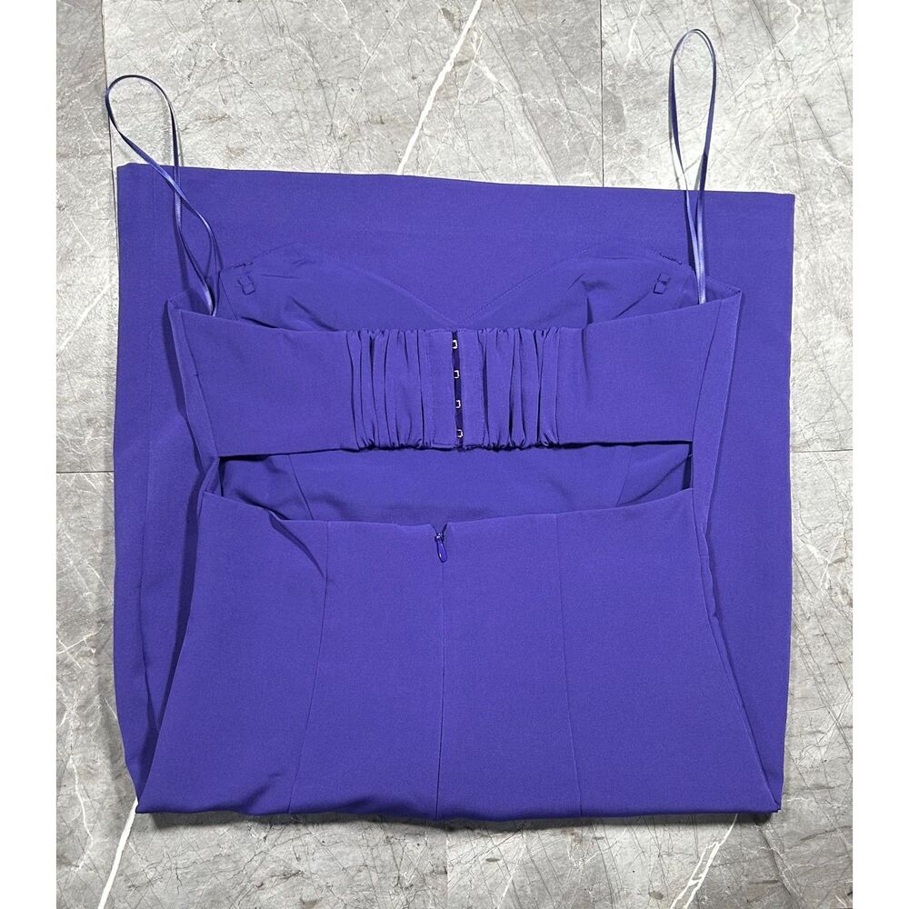 French Connection Echo Crepe Midi Dress in Cobalt Violet – Size 0 - NWT - Picture 8 of 9
